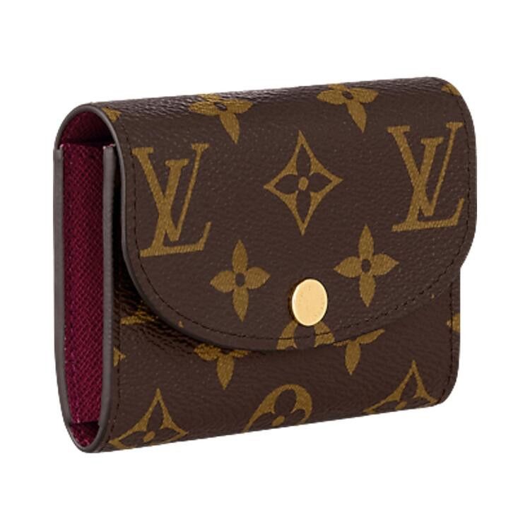 Louis Vuitton Rosalie Coin Purse 'Brown Monogram Canvas/Fuchsia Pink'