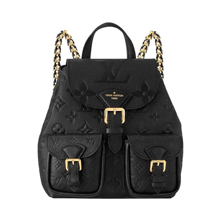 Louis Vuitton Backup 'Black Monogram Embossed Empreinte Cowhide Leather'