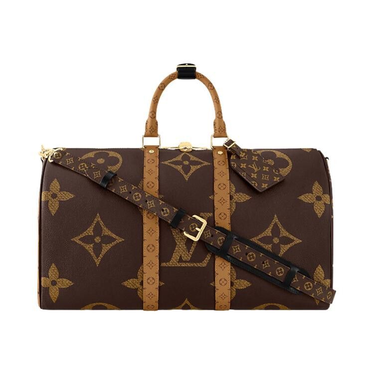 Louis Vuitton Keepall Bandoulière 45 'Brown Monogram Giant/Monogram Reverse Canvas'