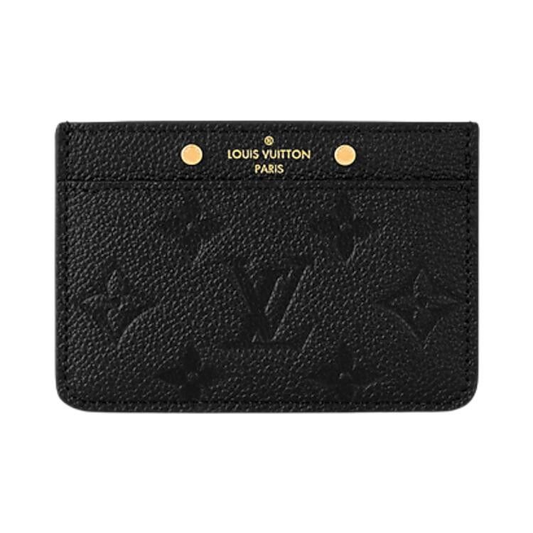 Louis Vuitton Card Holder 'Black Monogram Embossed Empreinte Cowhide Leather'
