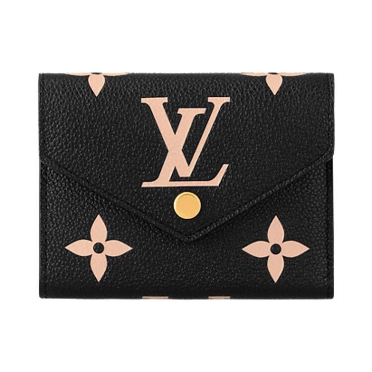 Louis Vuitton Victorine Wallet 'Black/Beige Monogram Embossed Empreinte Cowhide Leather'