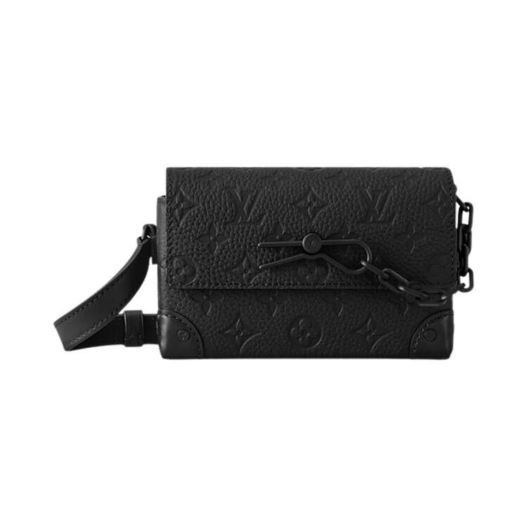 Louis Vuitton Steamer Wearable Wallet 'Black Embossed Cowhide Monogram Taurillon Leather'