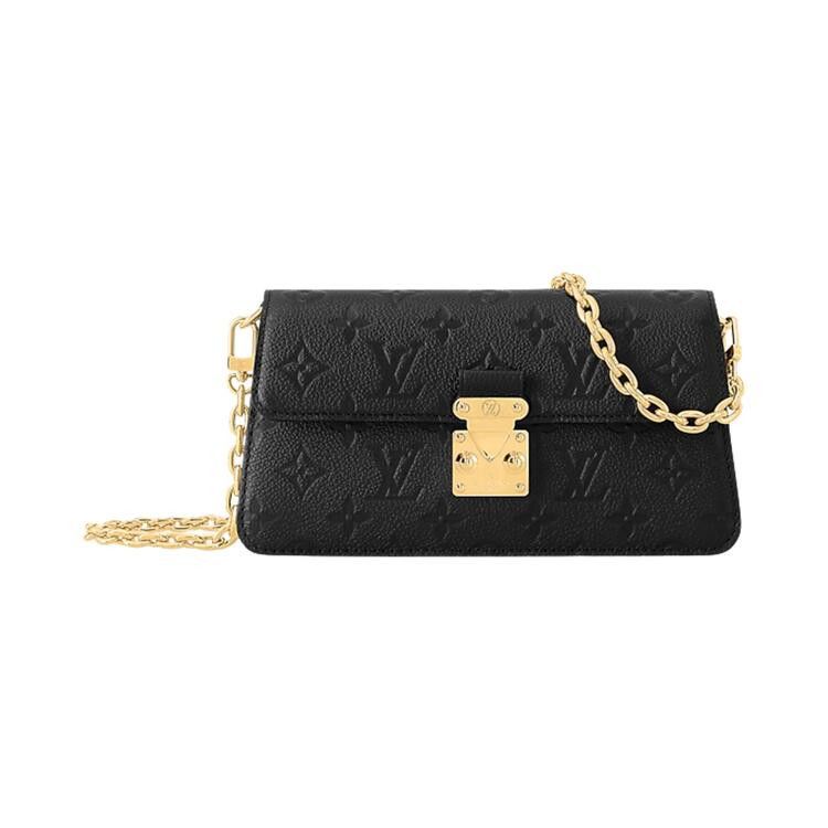 Louis Vuitton Wallet On Chain Metis 'Black Monogram Embossed Empreinte Cowhide Leather'