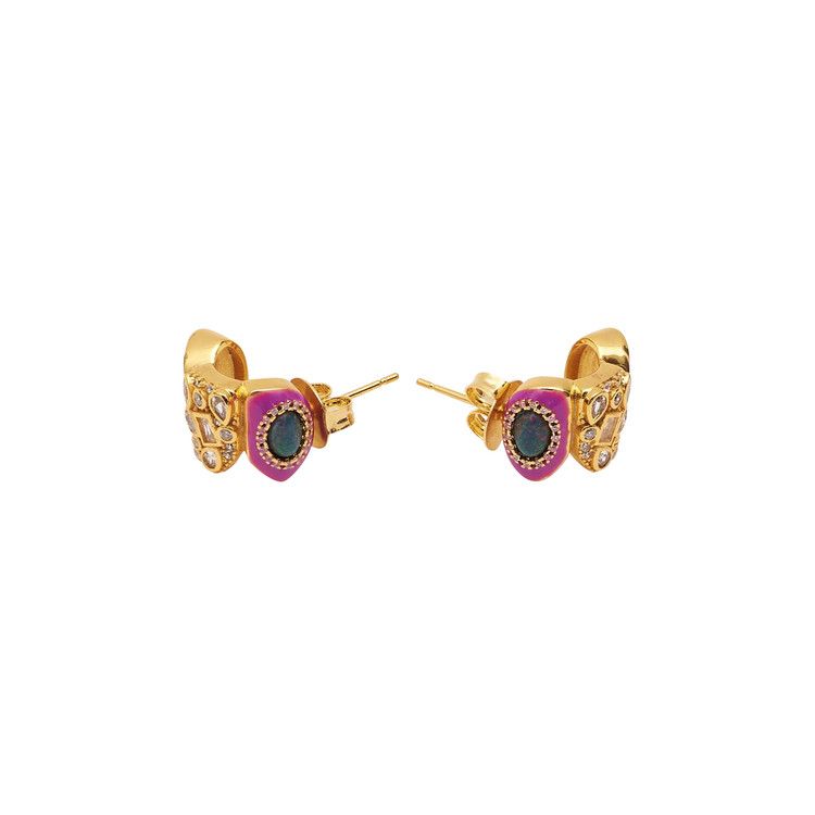 Medea Erin Taylor Earrings With Enamel 'Purple/Red'