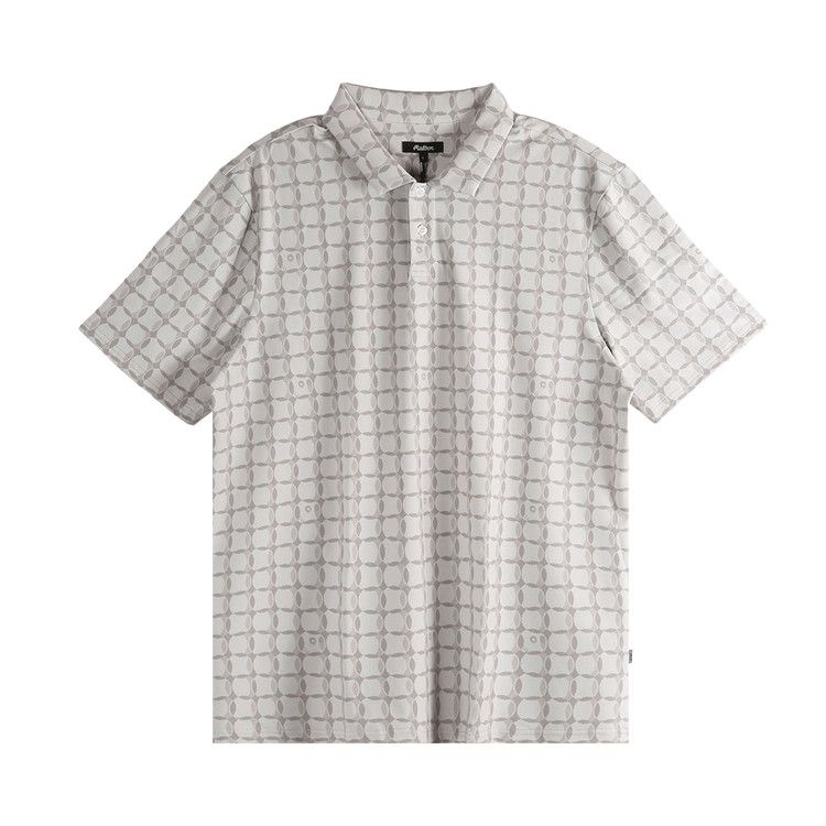 Malbon Evergreen Performance Pique Polo 'Warm Grey'