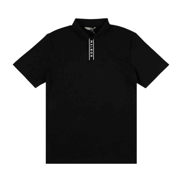 Malbon Evergreen Block Placket Polo 'Black'