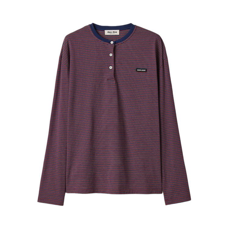 Miu Miu Jersey Riga Girocollo 'Navy/Granato'