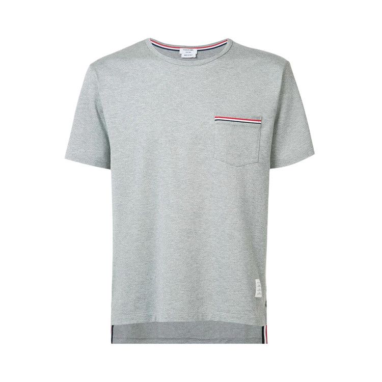 Thom Browne Short-Sleeve Pocket Tee 'Light Grey'