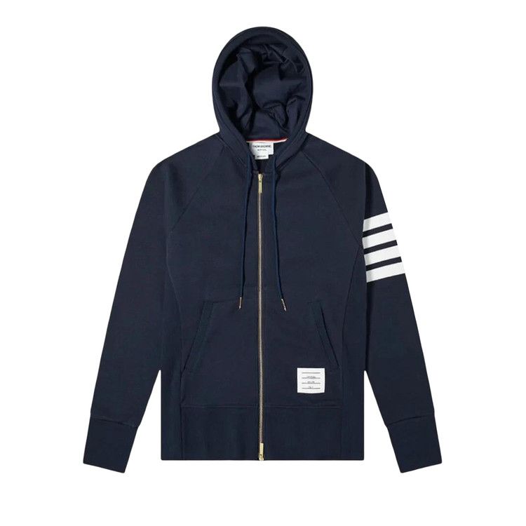 Thom Browne 4 Bar Zip Up Hoodie 'Navy'