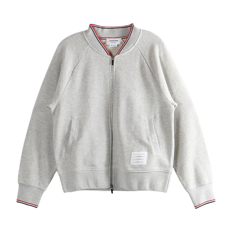Thom Browne Tipping Pique Loopback Bomber 'Light Grey'