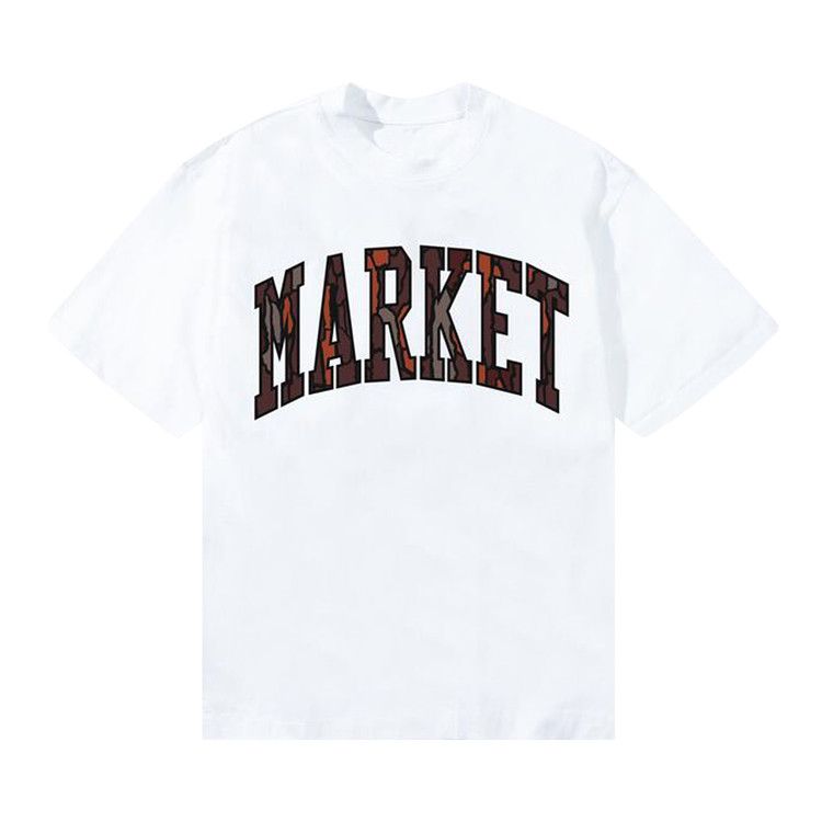 Market Tree Bark Arc T-Shirt 'White'