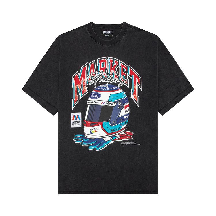 Market Racing Helmet T-Shirt 'Black'