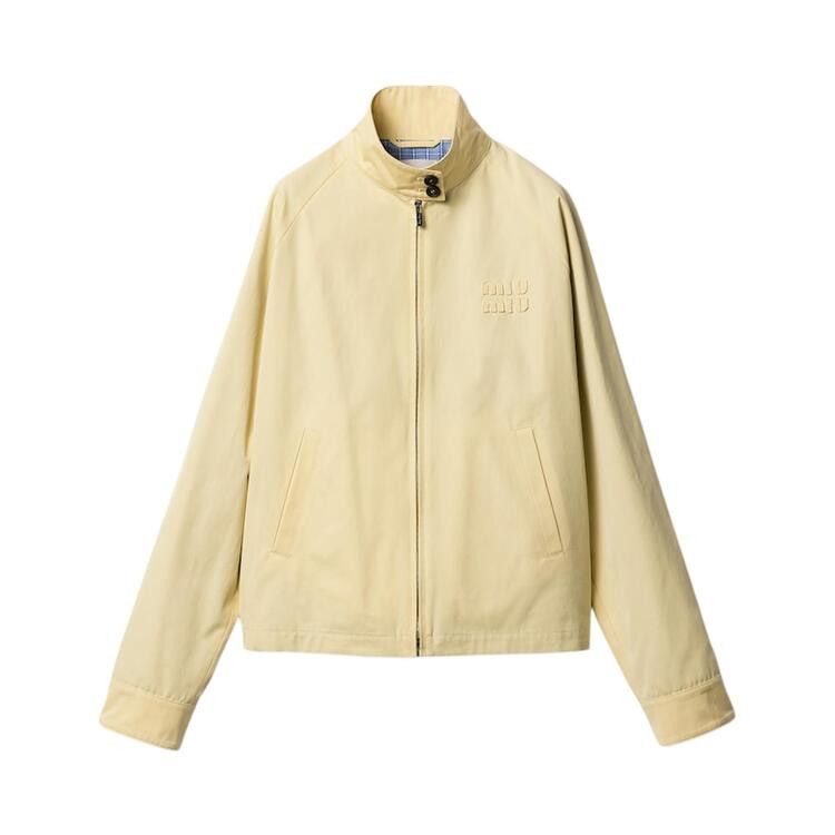 Miu Miu Checked Technical Jacket 'Vanilla'