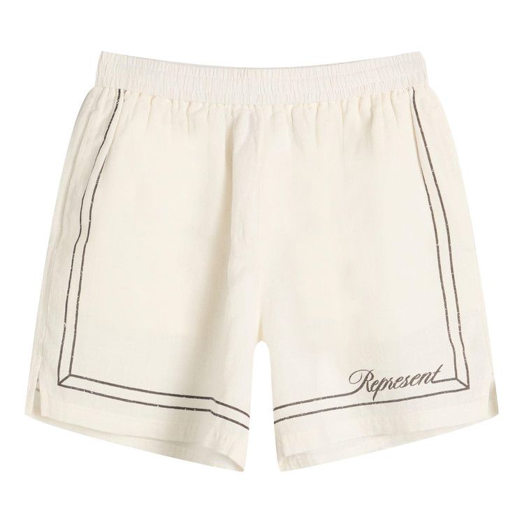 Represent Clo Border Short 'Whisper White'