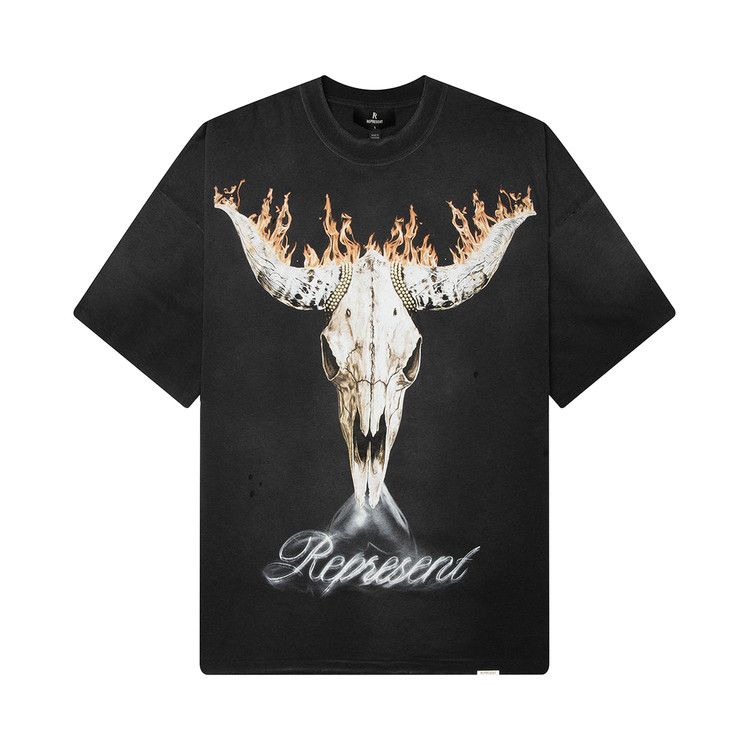Represent Clo British Cowboys T-Shirt 'Stained Black'
