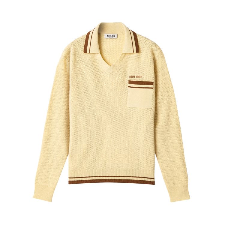 Miu Miu Rete F.12 Scollo 'Crema'