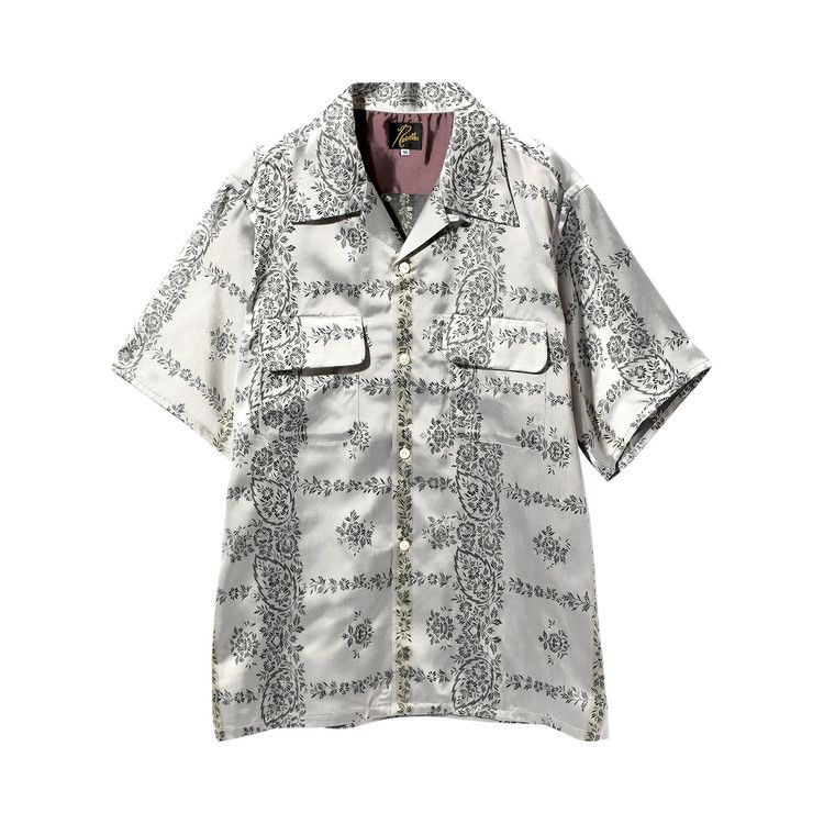 Needles Cupra Sateen Flower Short-Sleeve Classic Shirt 'Off White'