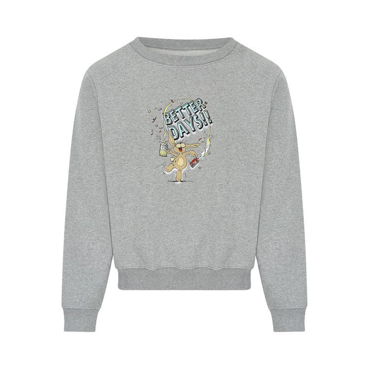 Martine Rose Doll Crew 'Grey Marl/Better Days Bunny'