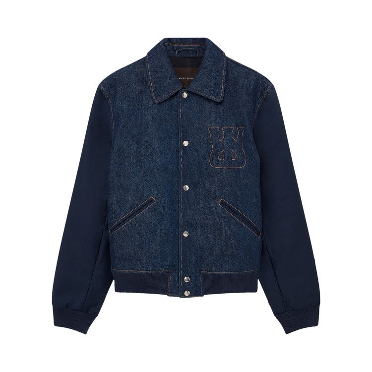 Wales Bonner Echo Denim Varsity Jacket 'Denim Indigo'