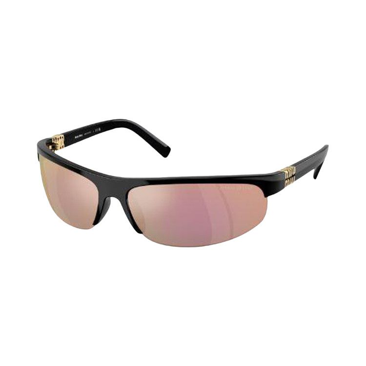 Miu Miu Oval Sunglasses 'Black'