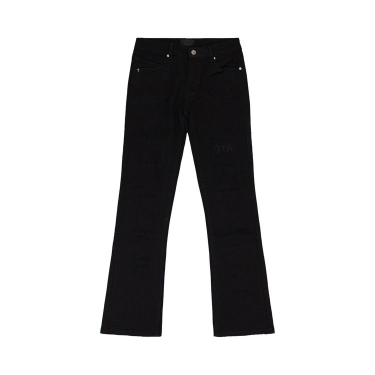 RtA Scratched Jeans 'Black Scratched'