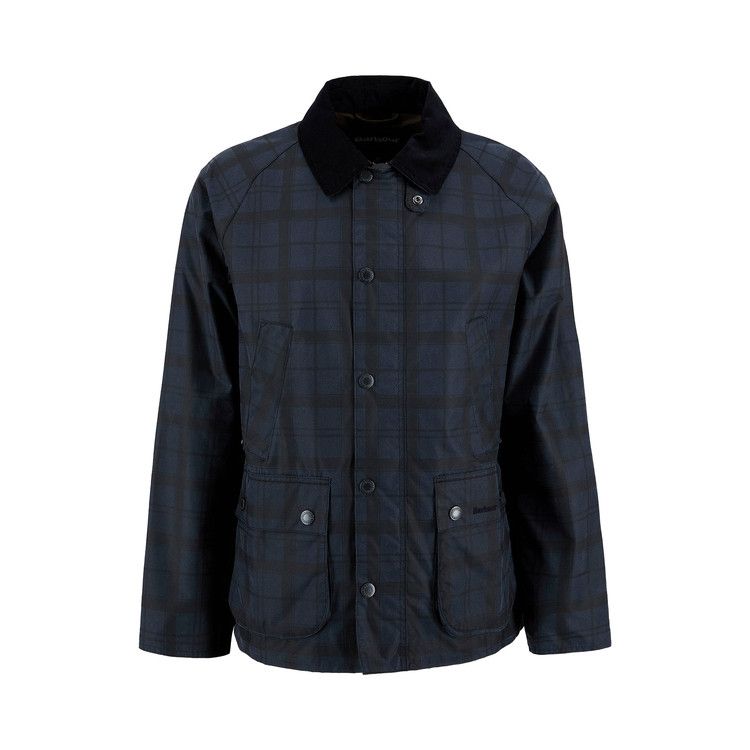 Barbour Tartan Ambleside Wax Jacket 'Navy'