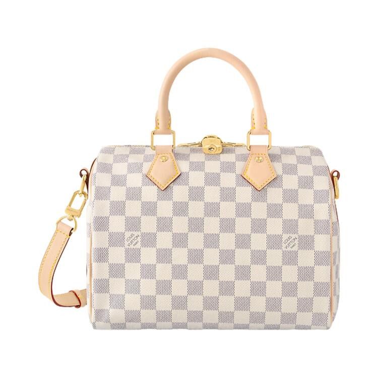 Louis Vuitton Speedy Bandouliere 25 'White Damier Azur Canvas'