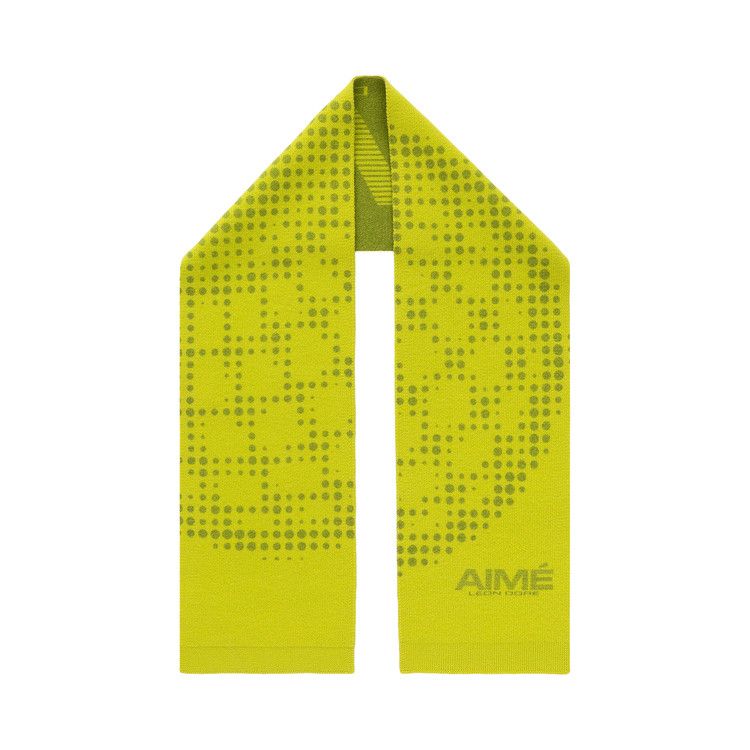 Aimé Leon Dore x New Balance Geo Print Wool Scarf 'Lime'