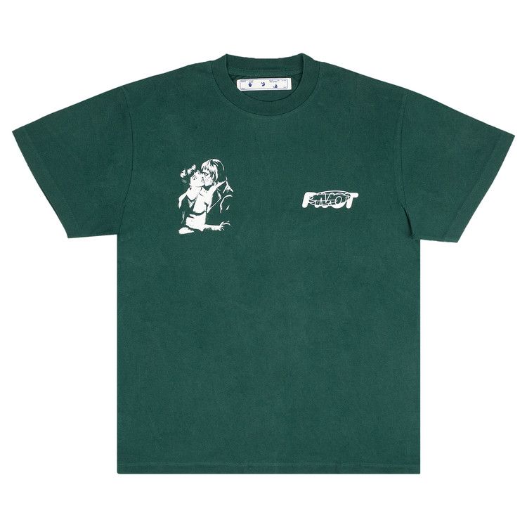 Off-White Kiss 21 Short-Sleeve Over Tee 'Green/White'