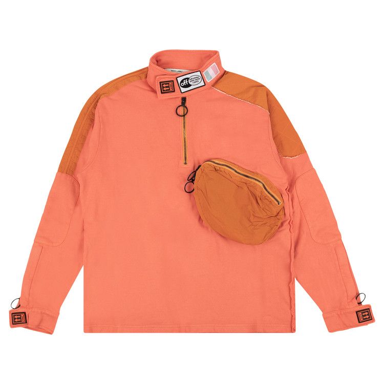 Off-White Parachute Half Zip Sweatshirt 'Coral'