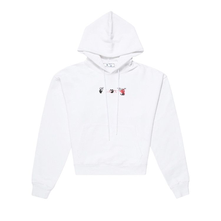 Off-White Acrylic Arrow Over Hoodie 'White/Fuchsia'