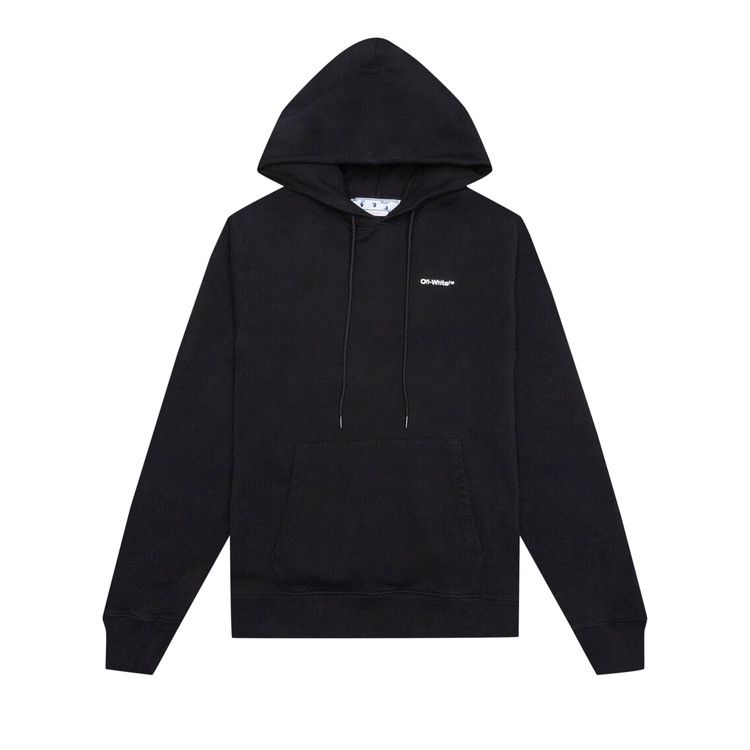 Off-White Wave Outline Diagonal Slim Hoodie 'Black/White'
