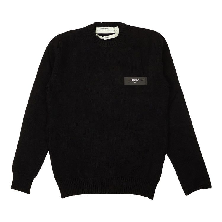 Off-White Logo Knit Crewneck Sweater 'Black'