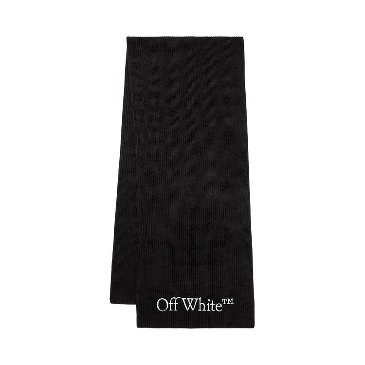 Off-White Bookish Knit Scarf 'Black/Silver'
