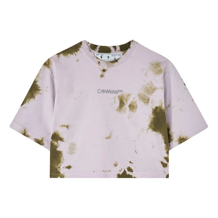 Off-White Bling Tie Dye Crop T-Shirt 'Military/Lilac'
