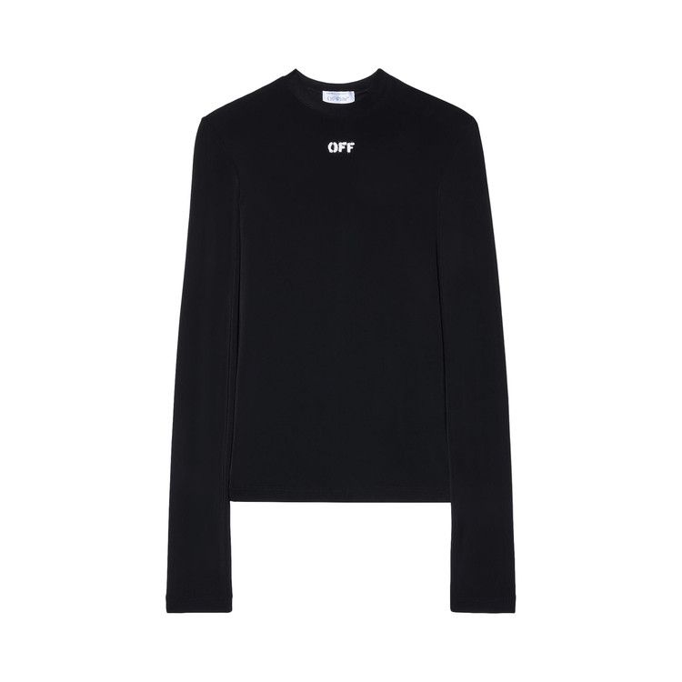 Off-White Logo Long-Sleeve T-Shirt 'Black/White'