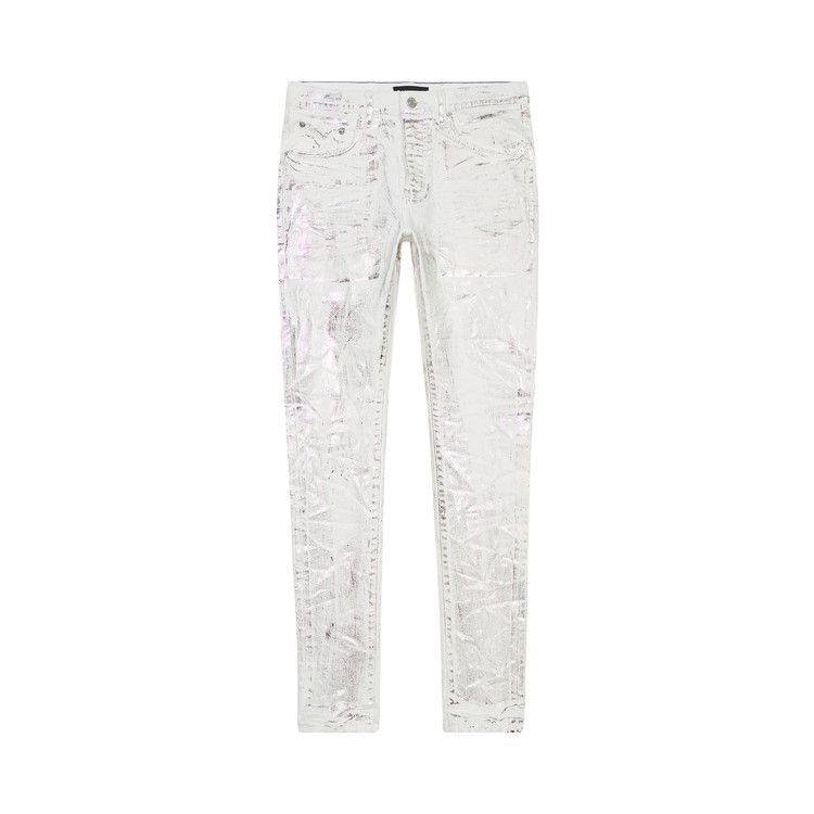 PURPLE BRAND Foiled Finish Skinny Jeans 'White'
