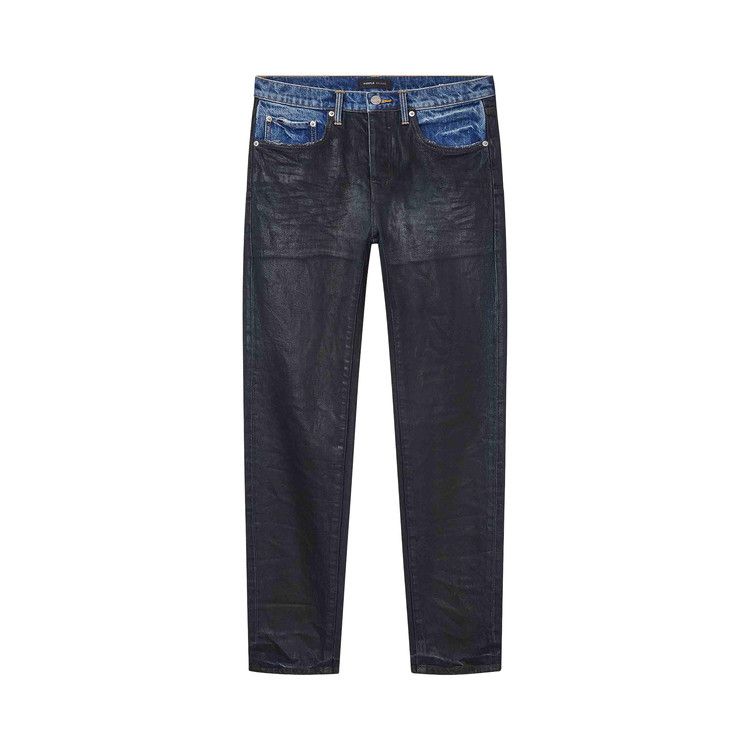 PURPLE BRAND Skinny Coated Indigo 'Black'