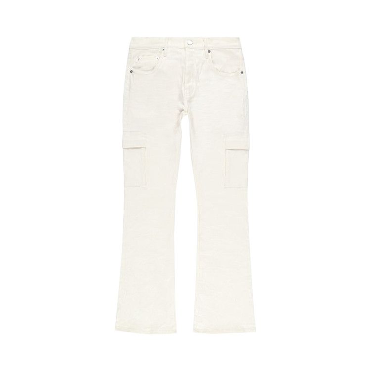 PURPLE BRAND Flare Cargo 'White Patent Film'