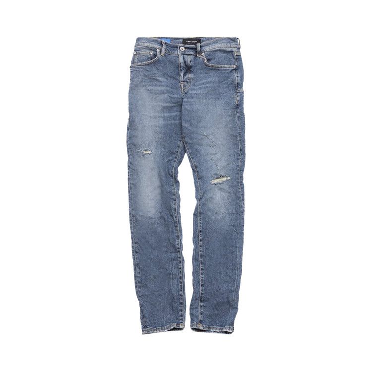 PURPLE BRAND Thrashed Tinted Jeans 'Mid Indigo'