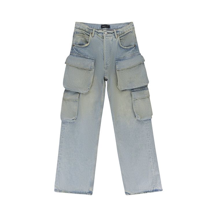PURPLE BRAND Relaxed Double Cargo Jeans 'Light Indigo'