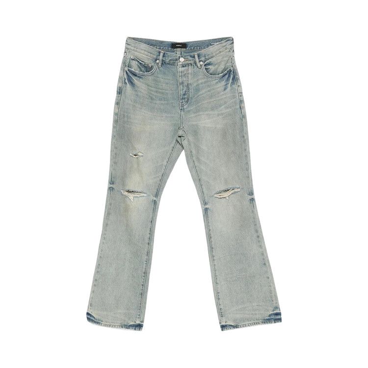 PURPLE BRAND Dirty Fade Down Rip Boot Denim 'Light Indigo'