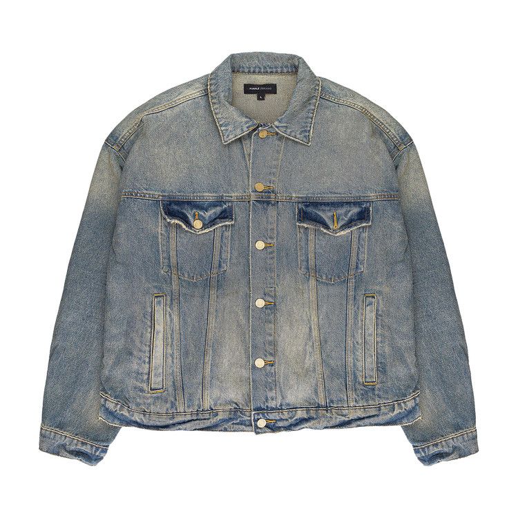 PURPLE BRAND Vintage Dirty Oversized Jacket 'Light Indigo'