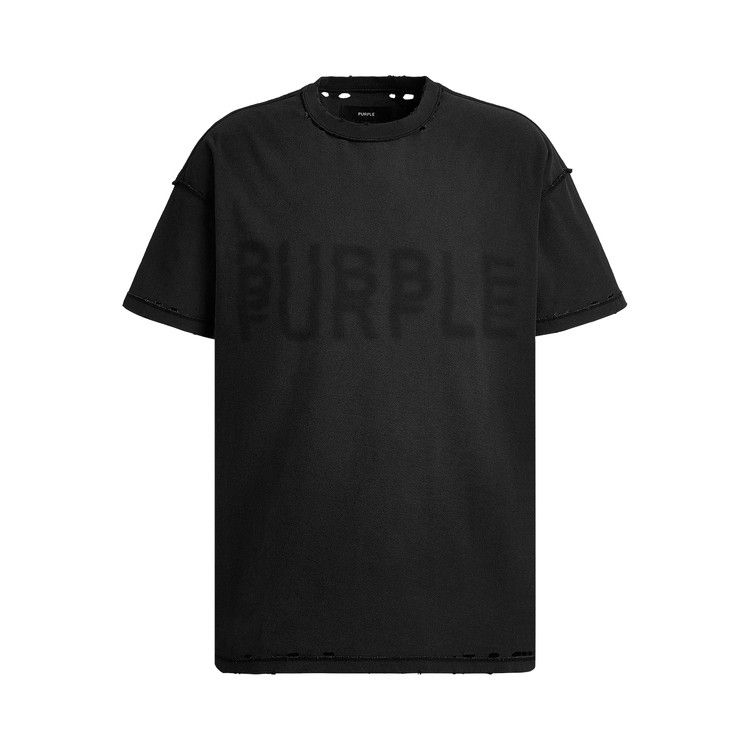PURPLE BRAND Textured Inside Out Tee 'Black'