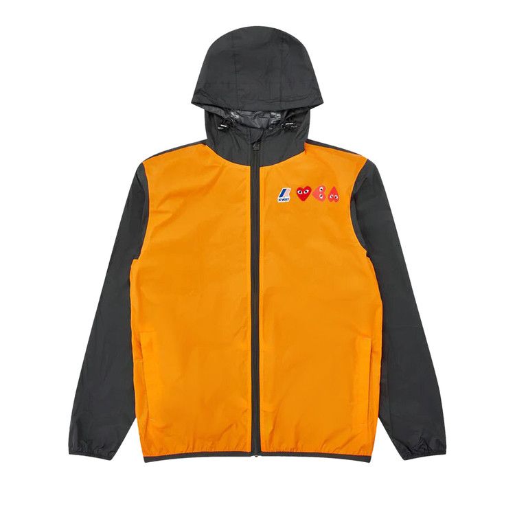 Comme des Garçons PLAY x K-Way Full Zip Hoodie 'Orange/Black'