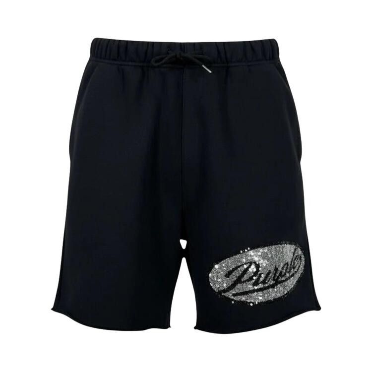 PURPLE BRAND Heavyweight Fleece Raw Hem Short 'Black'