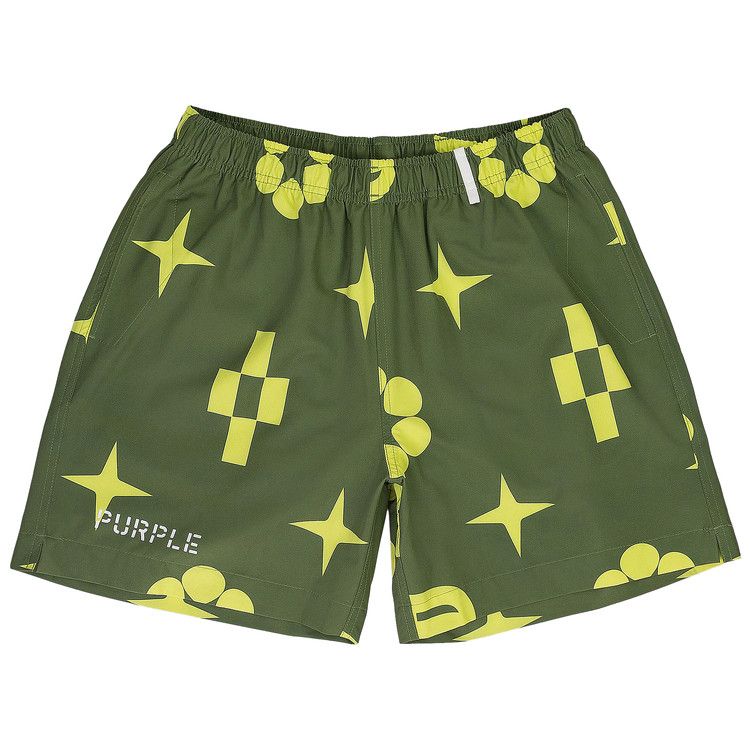PURPLE BRAND Jumbo Monogram Swim Shorts 'Military'