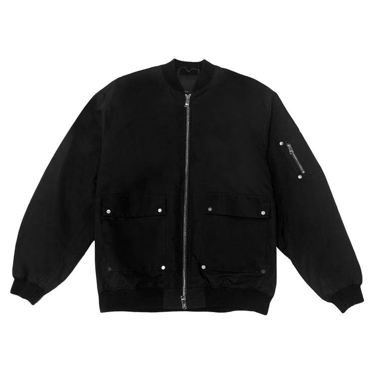 PURPLE BRAND Poly Oversized Bomber Jacket 'Black'
