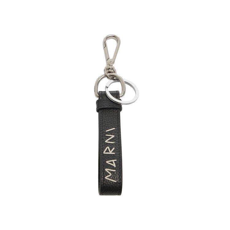 Marni Calf Leather With Mending Key Ring 'Black'