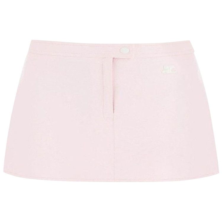 Courrèges Vinyl Mini Skirt 'Pale Pink'